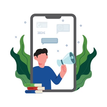 Mobile marketing concept illustration vector