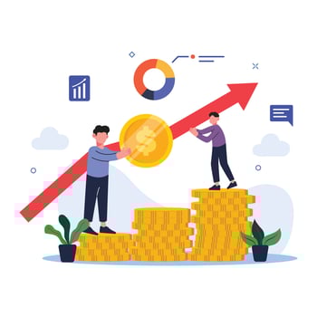 Investment people concept flat illustration vector