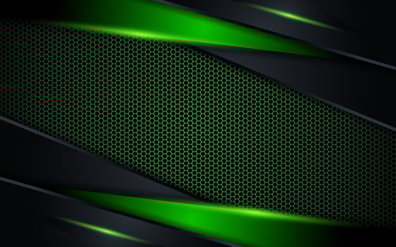 Modern futuristic black background combination with green technology diagonal vector