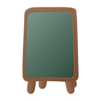 cartoon gradient chalkboard vector isolated element
