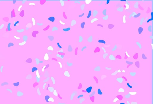 Light Pink, Blue vector background with abstract forms.