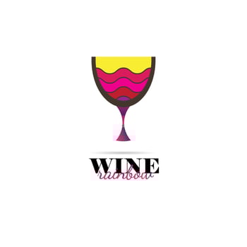 minimalist and elegant wine logo vector