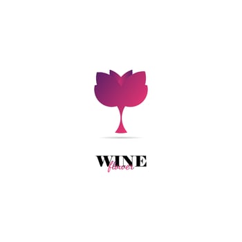minimalist and elegant wine logo vector