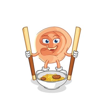 ear cartoon character vector