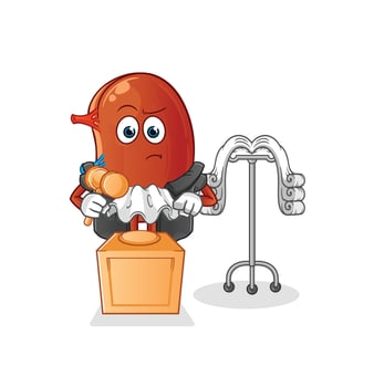kidney mascot vector