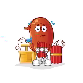 kidney mascot vector