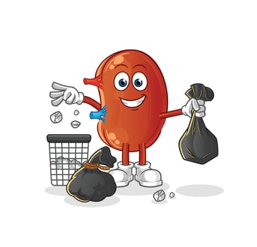 kidney mascot vector