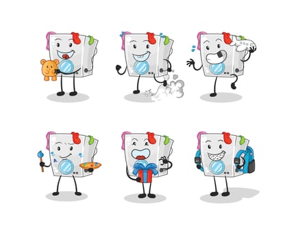 washing machine vector cartoon