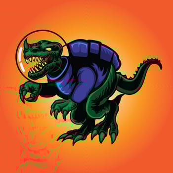 Print DIno t-rex  merchandise vector