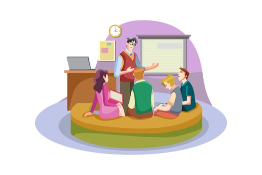 Business Coaching flat Illustration concept vector