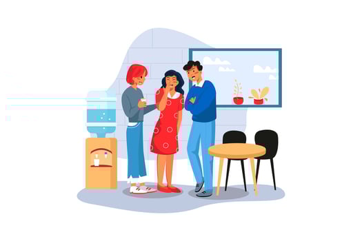 Office people gossip in the company vector