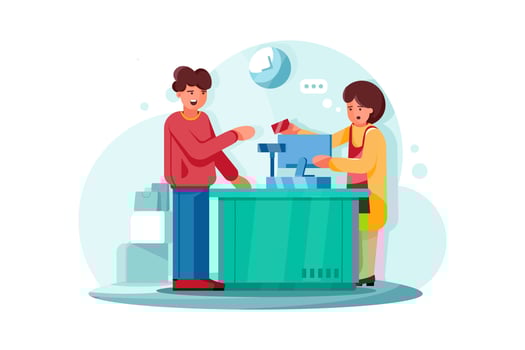 Point of sale payment system. vector