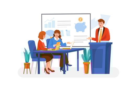 Business Coaching flat Illustration concept vector