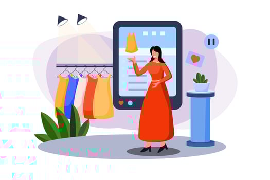 Female marketing employee doing advertisement vector