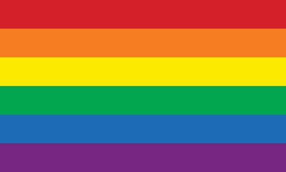 LGBT pride flag, rainbow flag background. Multicolored peace flag movement. Original colors symbol. Horizontal stripes icon. Graphic design sign mockup. vector