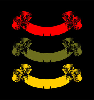 shaded ribbon for graphic design vector