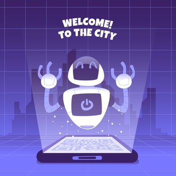 Virtual Assistance Robot vector