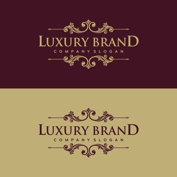 Floral Heraldic Luxury circle Logo template in vector for Restaurant, Royalty, Boutique, Cafe, Hotel, Jewelry, Fashion and other vector illustration