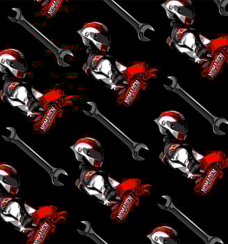biker pattern and wrench vector