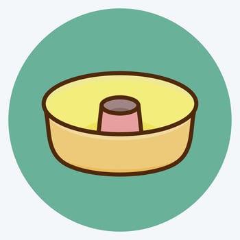 Icon Cake Mold. suitable for Bakery symbol. flat style. simple design editable. design template vector. simple illustration vector