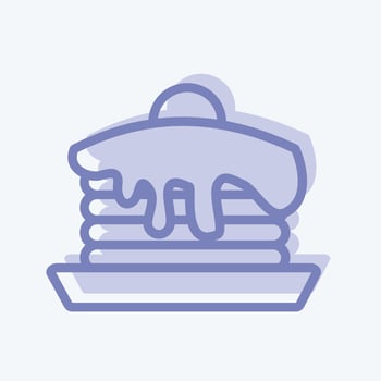 Icon Pancake. suitable for Bakery symbol. two tone style. simple design editable. design template vector. simple illustration vector