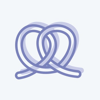 Icon Pretzel. suitable for Bakery symbol. two tone style. simple design editable. design template vector. simple illustration vector