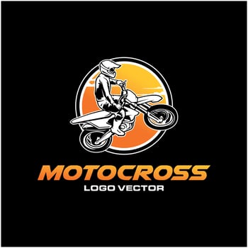 Set of motocross bike illustration logo vector