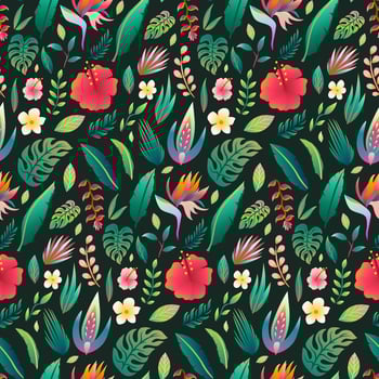 Tropical Vector Seamless Pattern