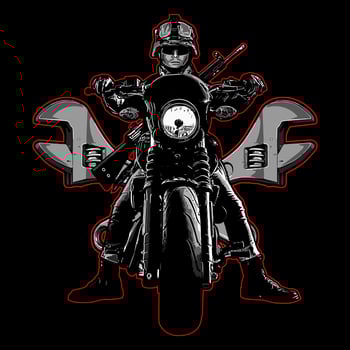 army biker and wrench vector
