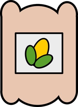 Sack for chicken feed icon flat design vector illustration