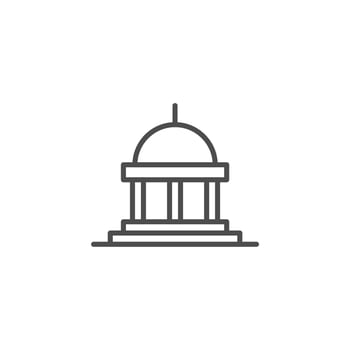simple building icon on white background vector