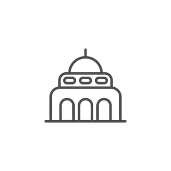 simple building icon on white background vector