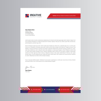 Clean and Modern Letterhead Template. Pro Vector