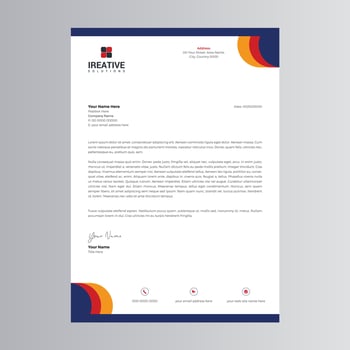Clean and Modern Letterhead Template. Pro Vector