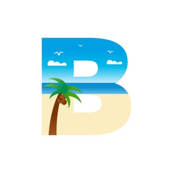 Initial B Beach vector