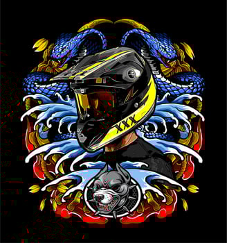 water and king cobra vector
