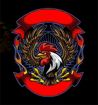 the head of a rooster vector