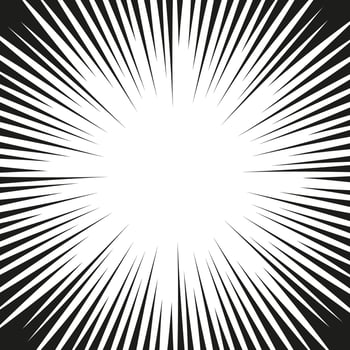 Radial speed line burst in retro style on light background. Design template vector. Retro vintage style. Burst symbol template. Comic Book Design Element. vector