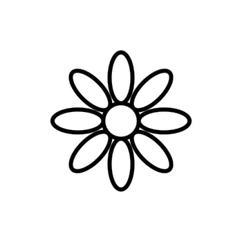 simple flower icon on white background vector