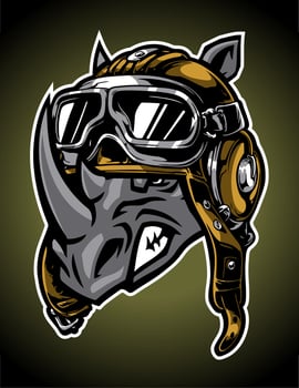 rhino head vector
