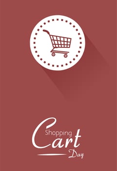 shopping cart day vector illustration