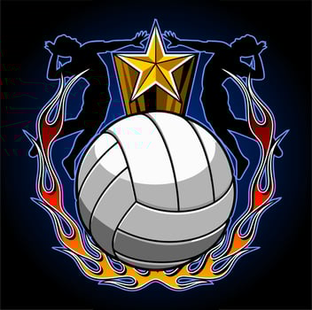 volleyball background player ... vector