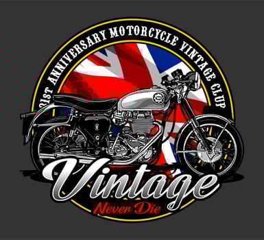 vintage bike vector template