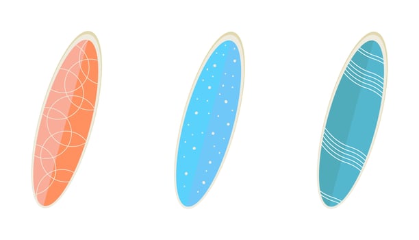 surfboard illustration set vector