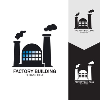 FACTORY BUILDING ICONS VECTOR