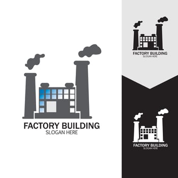 FACTORY BUILDING ICONS VECTOR
