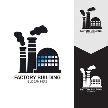 FACTORY BUILDING ICONS VECTOR