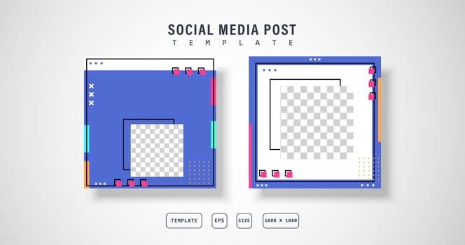 social media post, geometric, line, soft blue, vector eps 10