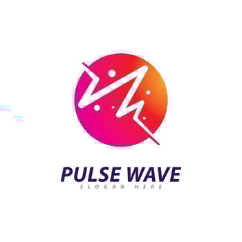 Pulse Wave  logo Vector. Creative Sound waves  logo concept design template vector