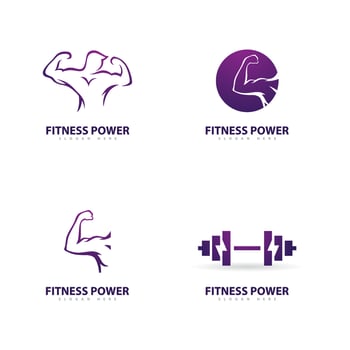 Gym Logo Design Template, Fitness club creative symbols vector